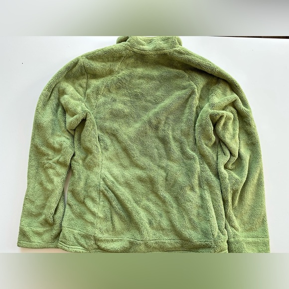 Vintage The North Face Avocado Green Teddy Fleece Sweater Top Size XL - Picture 4 of 8